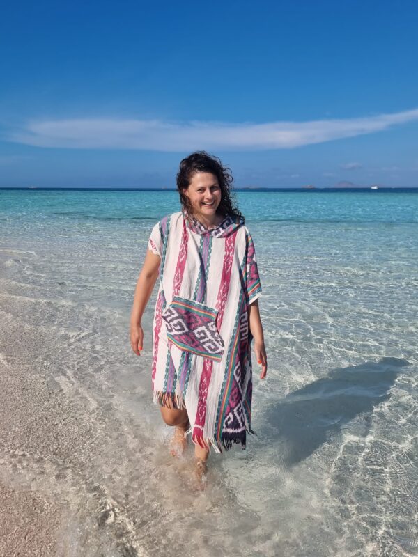 beach blue poncho